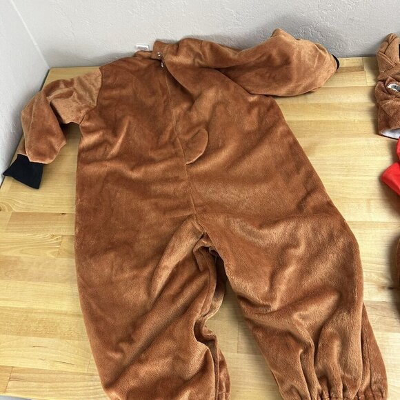 Reindeer Costume Hat Bodysuit Booties Christmas Holiday Toddler Size 3T / 100 - Picture 7 of 7